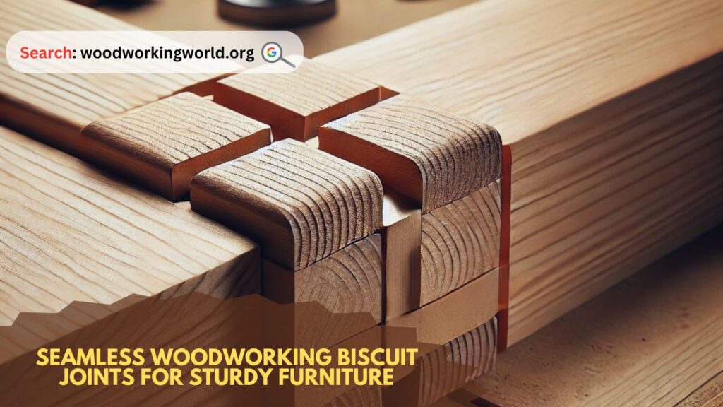 Seamless woodworking biscuit joints for sturdy furniture