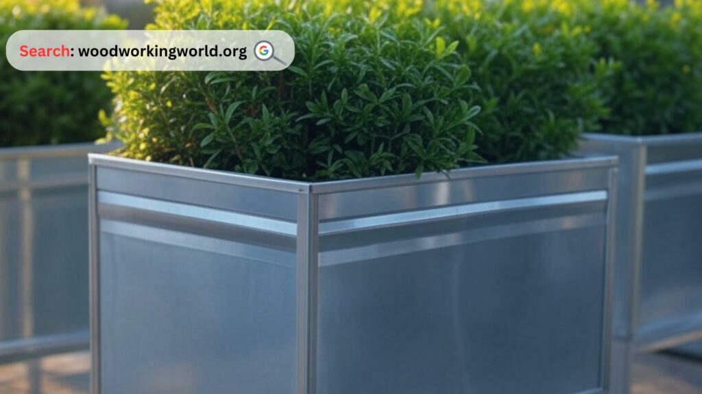 Sleek & Modern! Metal Planter Boxes Shine