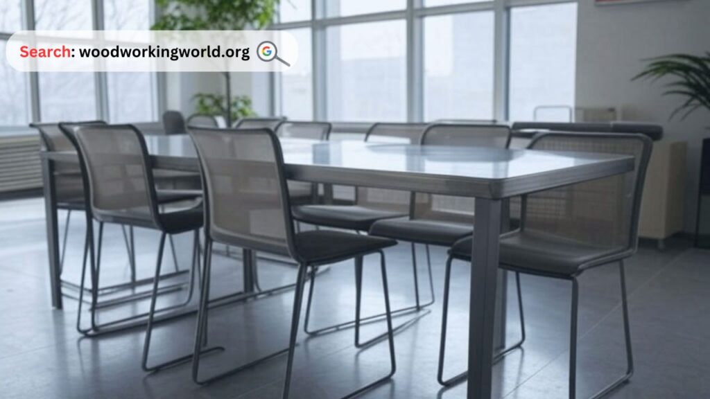 Sleek & Strong! Metal Patio Table Set