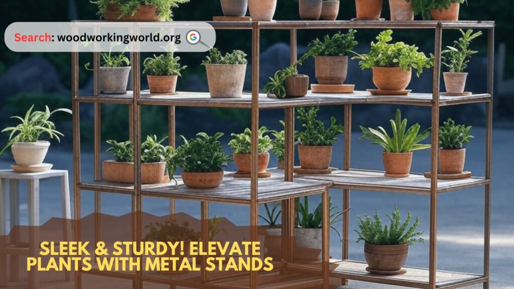 Sleek & Sturdy! Elevate Plants with Metal Stands