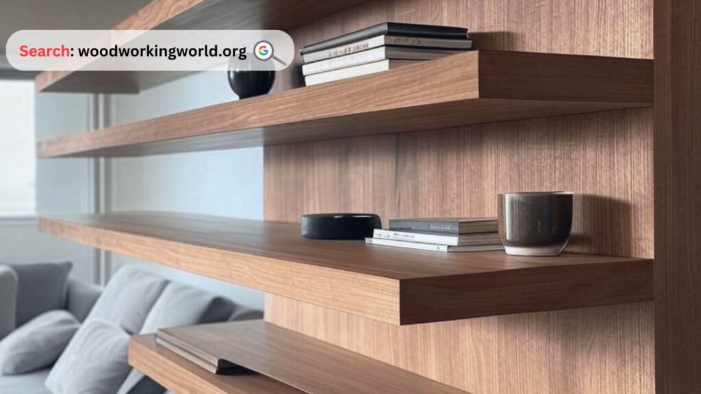 Sleek & Sturdy! Floating Wood Shelves Shine