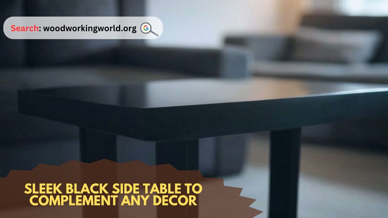 Sleek black side table to complement any decor