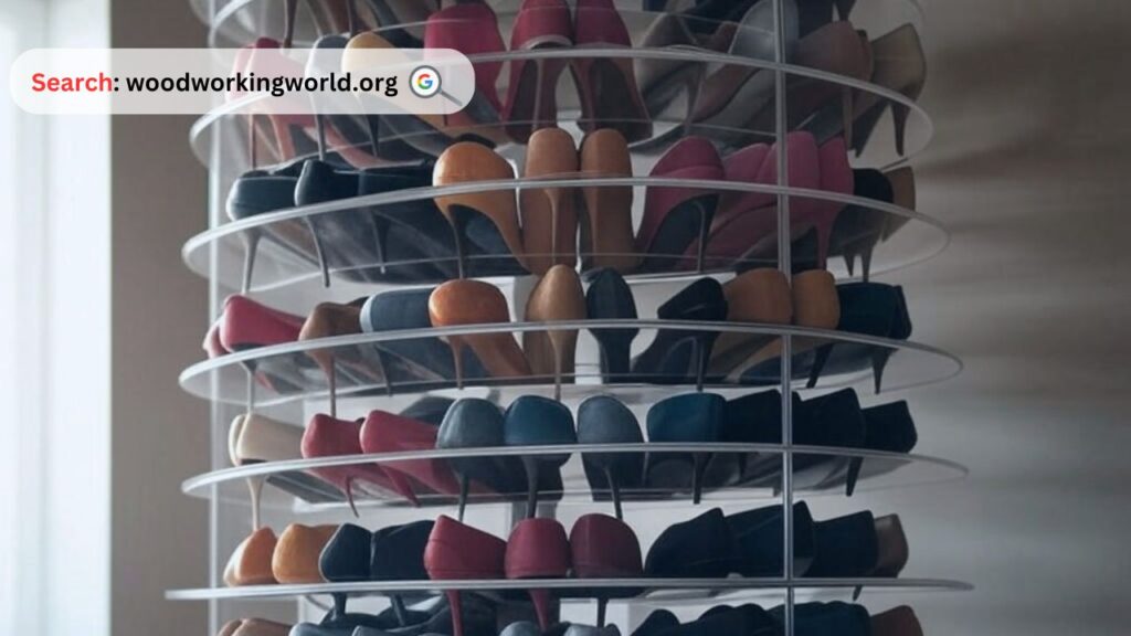 Spin to Organize! Rotating Shoe Rack Magic