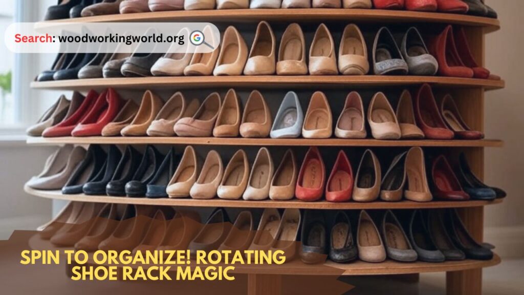Spin to Organize! Rotating Shoe Rack Magic