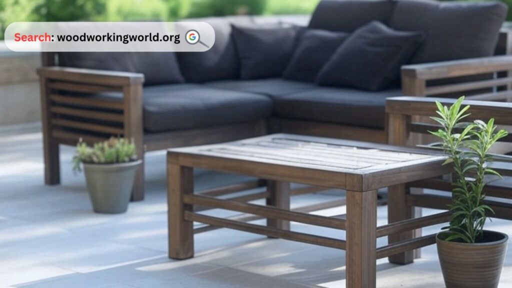 Stylish and sturdy wood outdoor furniture for relaxation