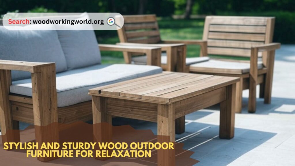 Stylish and sturdy wood outdoor furniture for relaxation