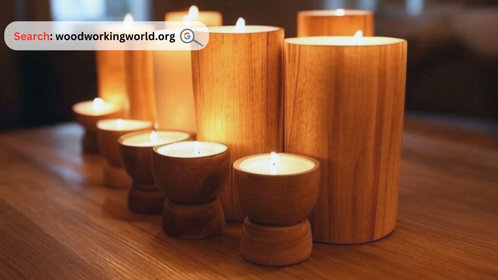 Stylish wood pillar candle holders for cozy home vibes