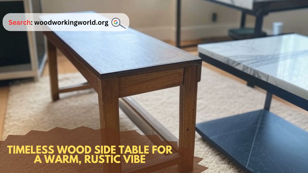 Timeless wood side table for a warm, rustic vibe