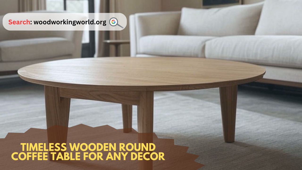 Timeless wooden round coffee table for any decor
