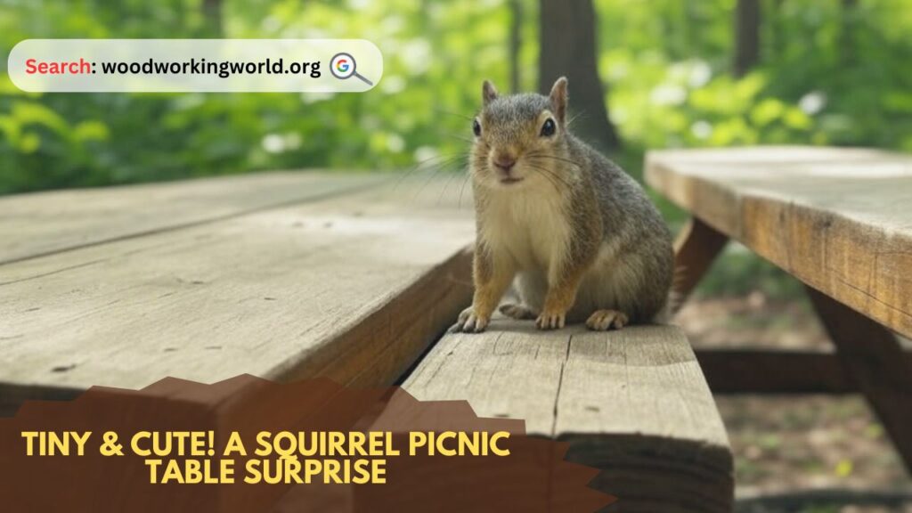 Tiny & Cute! A Squirrel Picnic Table Surprise