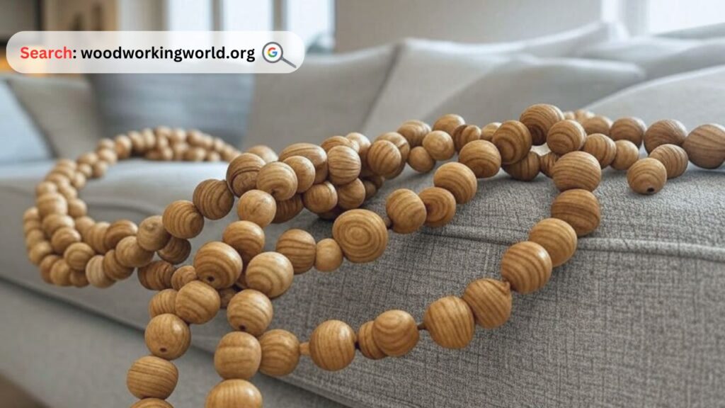 Upgrade any space with a stunning wood beaded garland