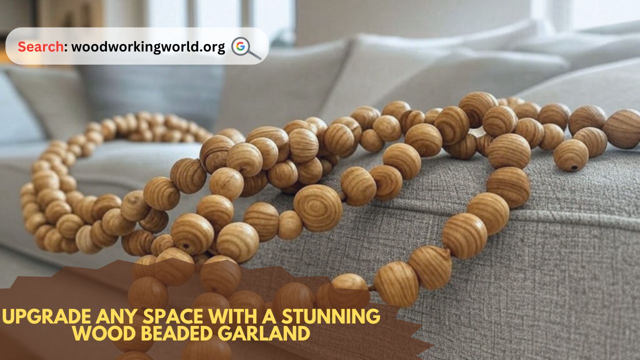 Upgrade any space with a stunning wood beaded garland
