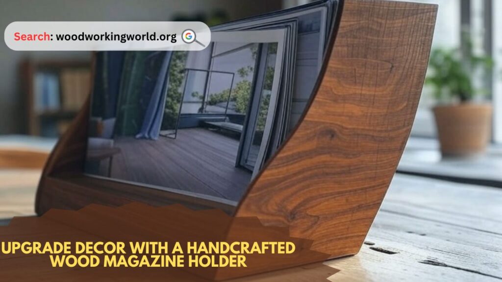 Upgrade decor with a handcrafted wood magazine holder