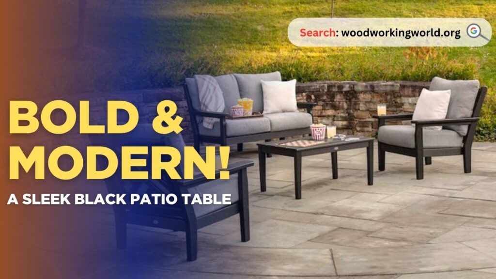 Bold & Modern! A Sleek Black Patio Table