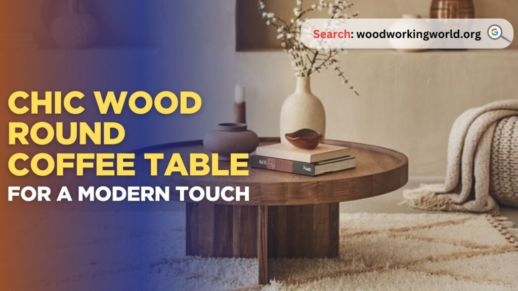 Chic wood round coffee table for a modern touch