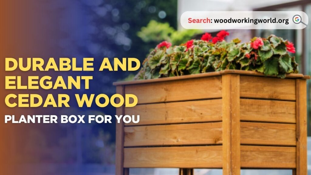 Durable and elegant cedar wood planter box for you