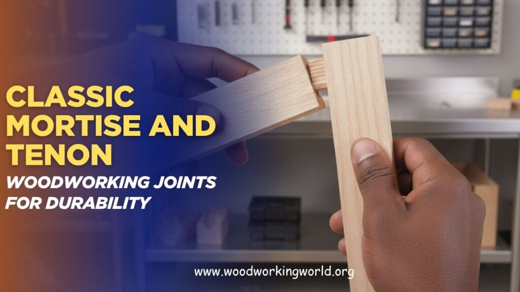 Classic mortise and tenon woodworking joints for durability